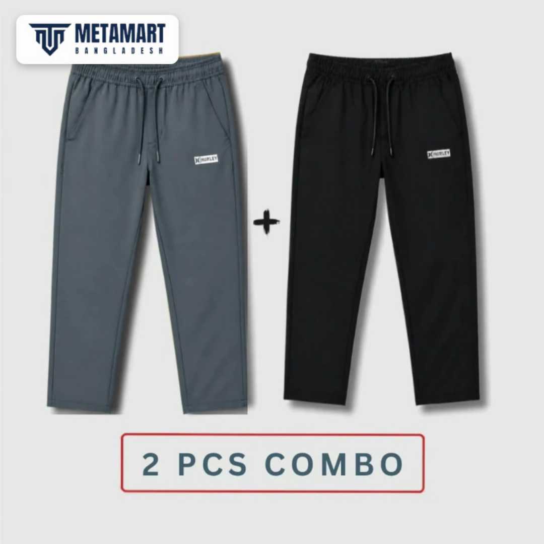 (2,Pcs,Combo),Hurley,Fancy,Trouser,(Black,+,Deep,Ash)